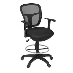 Nickoson 44.5 in. Black Swivel Stool