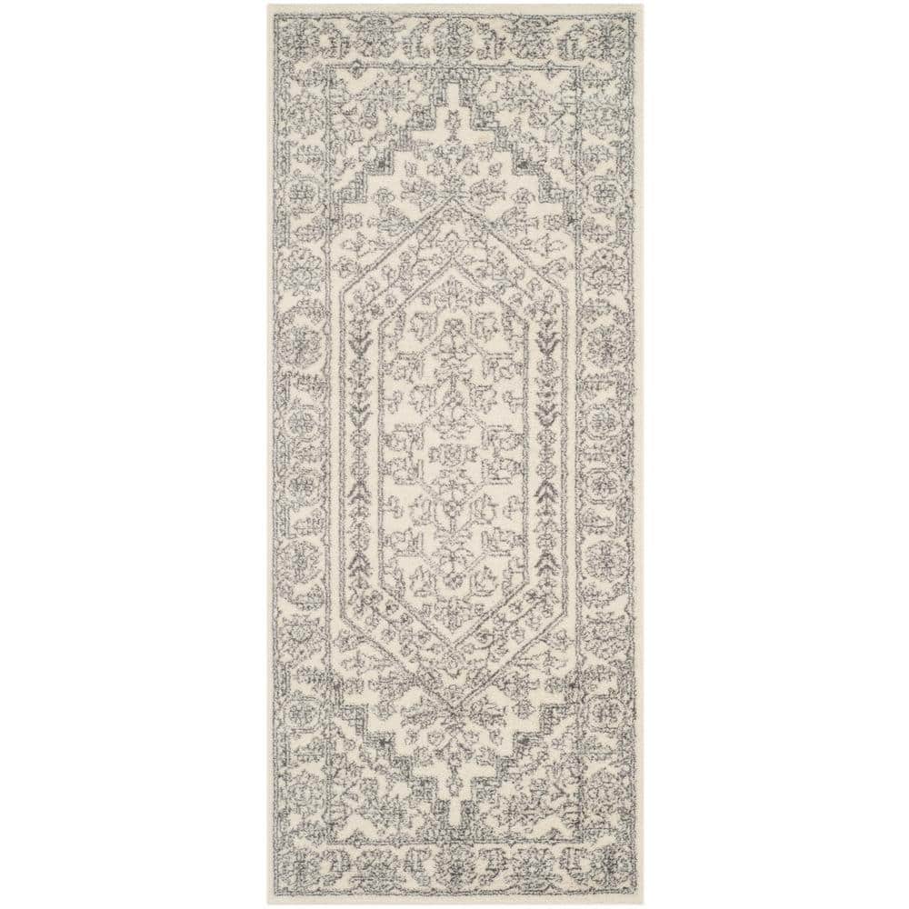 Adirondack Ivory/Silver 2 ft. x 6 ft. Border Medallion Runner Rug price history on PriceWatchPro
