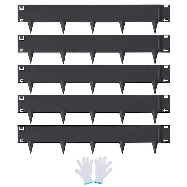 VEVOR 0.59 in. W x 39 in. L x 3 in. H Black Steel Landscape Edging Steel Garden Edging Borders Strips Hammer Edging