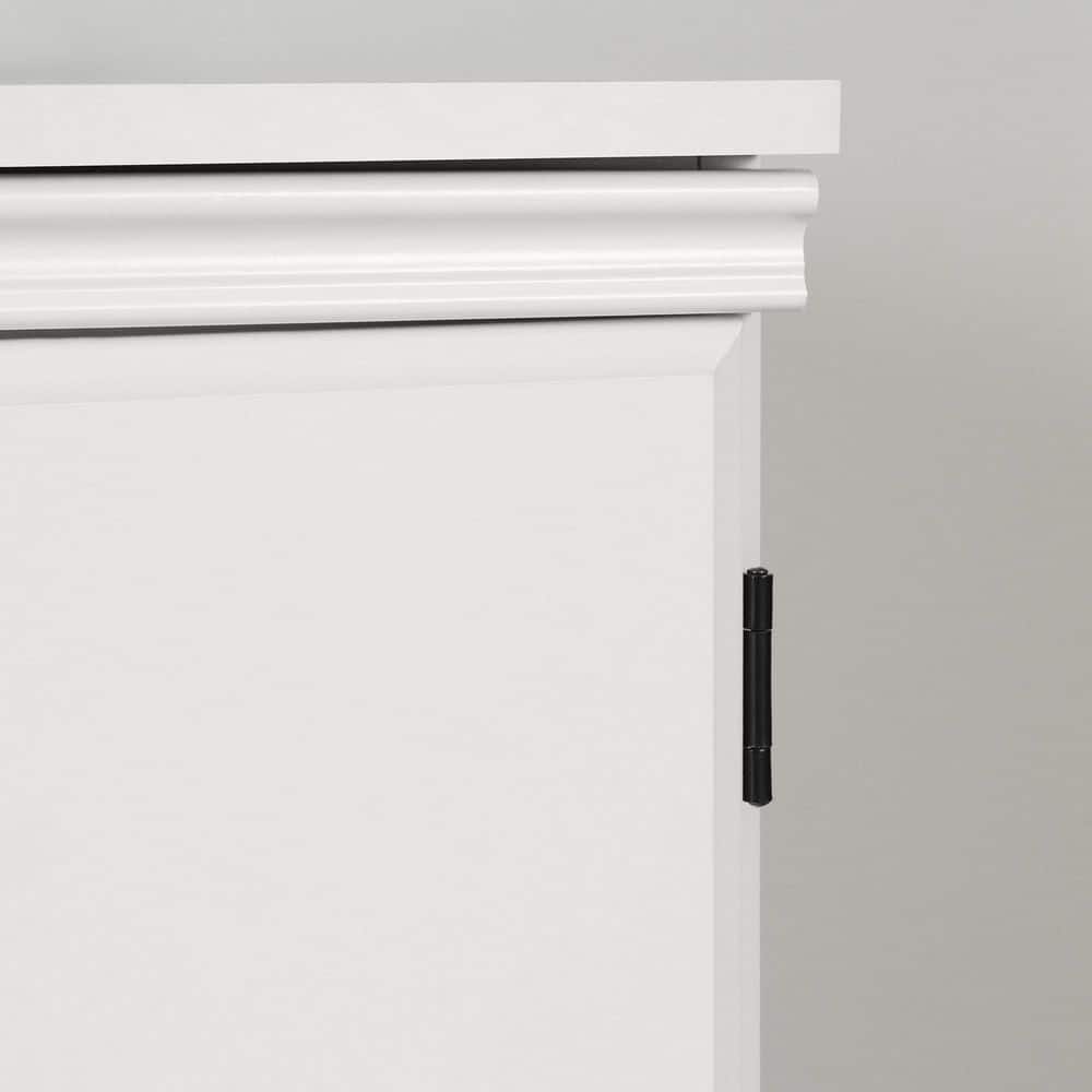 Pure White Laminated Particle Board Office Storage Cabinet with Adjustable Shelves