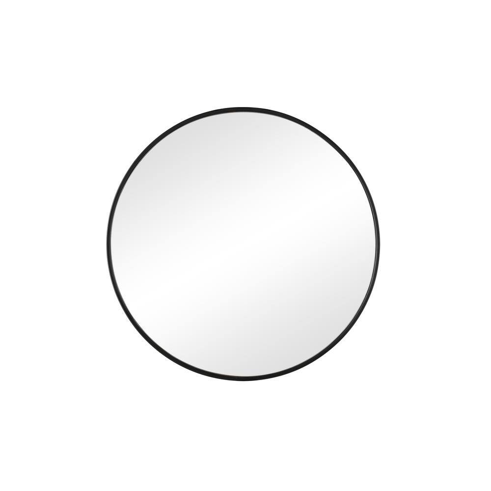 Sonora 23.75 in. W x 23.75 in. H Metal Matte Black Wall Mirror HD