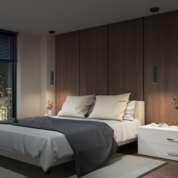 Artika Cosmic 13.5-Watt 1 Light Black Modern 3 CCT Integrated LED Mini Pendant Light Fixture for Kitchen Island