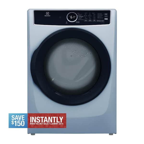 8 cu.ft. vented Front Load Gas Dryer in Glacier Blue