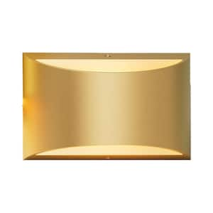 Modern Design Aluminum 1 Light Gold LED Wall Sconce 2-Pack