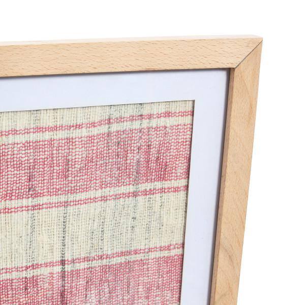 Southwestern Handwoven Cotton Wall Art with Wood Frame