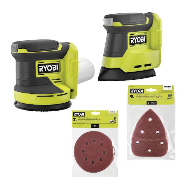 RYOBI丸のこ ジグソー サンダー のセット RYOBI ONE+ 18V Cordless 2-Tool Combo Kit w/ Random Orbit Sander
