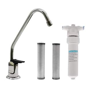 8 in. Touch-Flo Style Cold Water Dispenser Faucet Kit with In-line Filter and 2-Pack Cartridges, Polished Nickel
