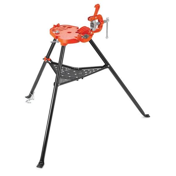 RIDGID 1/8 in. to 2-1/2 in. Pipe Capacity, Portable TriStand Yoke ...