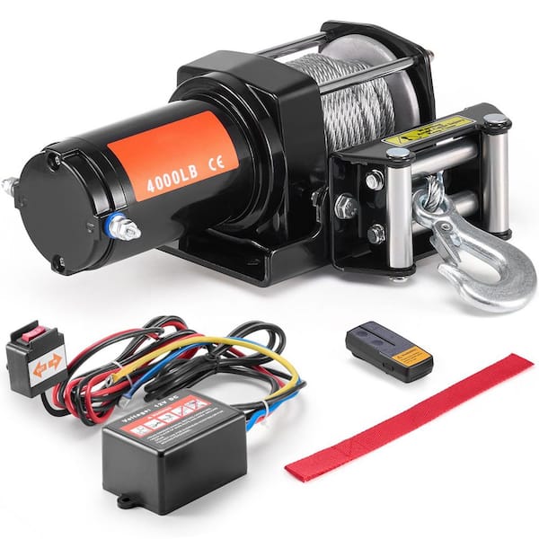 電動ウインチ 4000lb ATV UTV用 SKYSHALO Electric Winch, 4000 lbs. Line Pull Capacity, 12V DC ATV