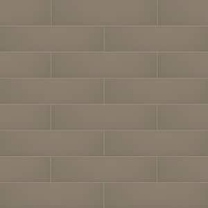 Streamline Camo Brown Glossy 4 in. x 16 in. Ceramic Wall Tile (10.39 Sq. Ft. Case)