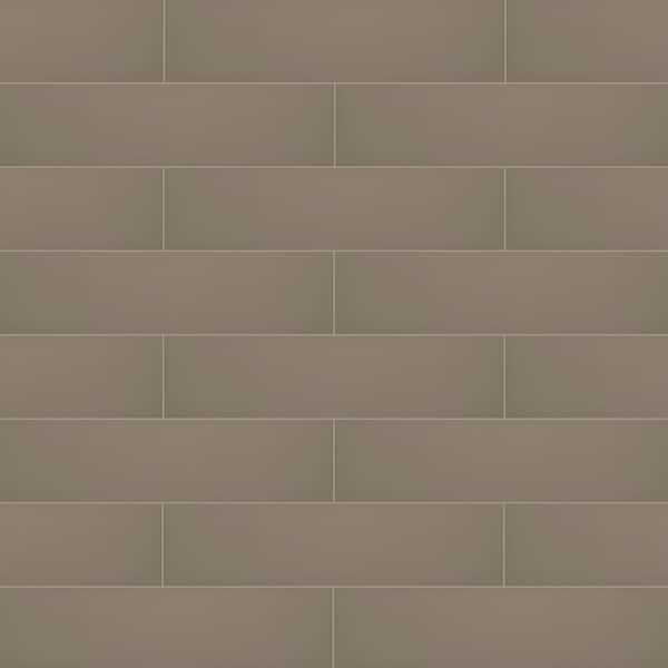 Streamline Camo Brown Glossy 4 in. x 16 in. Ceramic Wall Tile (10.39 Sq. Ft. Case)
