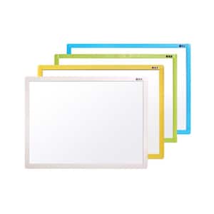 Portable Whiteboard Color Framed 300mm x 400mm 4 sets (Blue, Yellow Green, Yellow, Ivory)