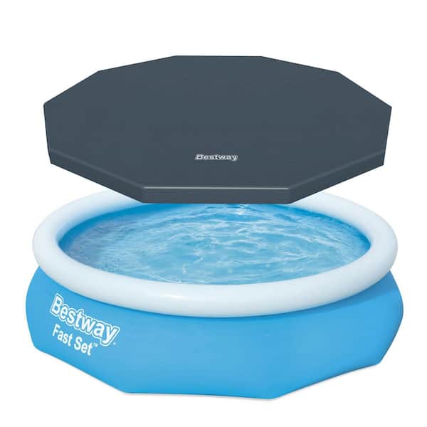 Bestway 10 ft dia. Round 30 in. Deep Fast Set Inflatable Above Ground Pool Package
