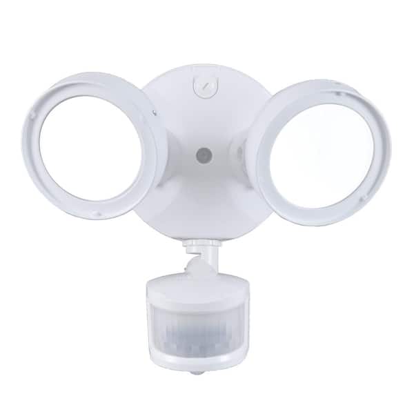 Defiant 180 Degree White Motion Activated Outdoor LED Twin Head Flood Light R3 for sale online 
