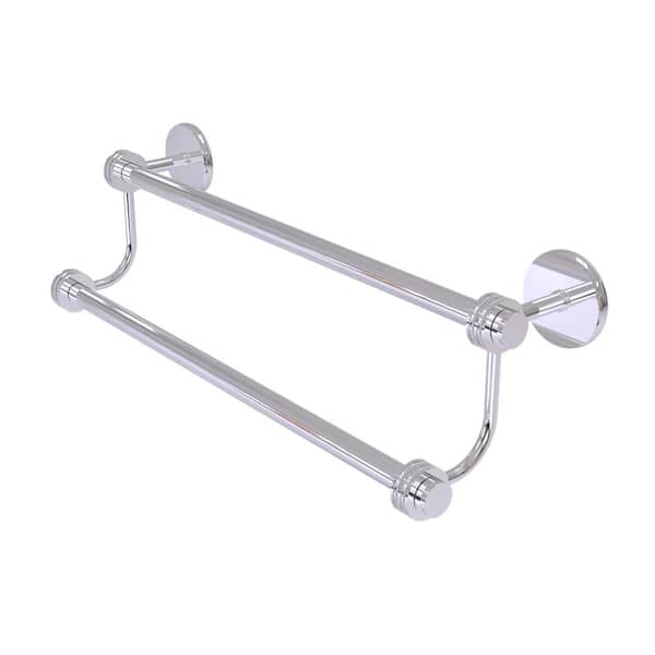 Allied Brass Satellite Orbit Two 30 in. Double Towel Bar with Dotted Accent in Polished Chrome