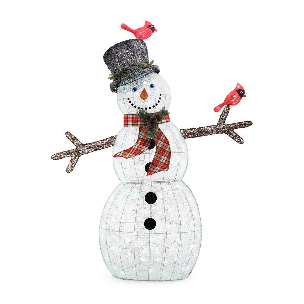 Home Accents Holiday 6 Ft 240 Light, Light Up Snowman Yard Decorations