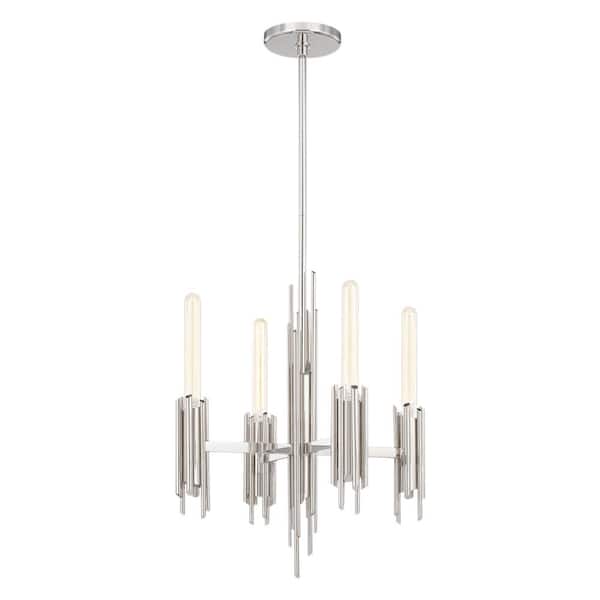 ALORA Torres 19 in. 4 Light 60-Watt Polished Nickel Chandelier