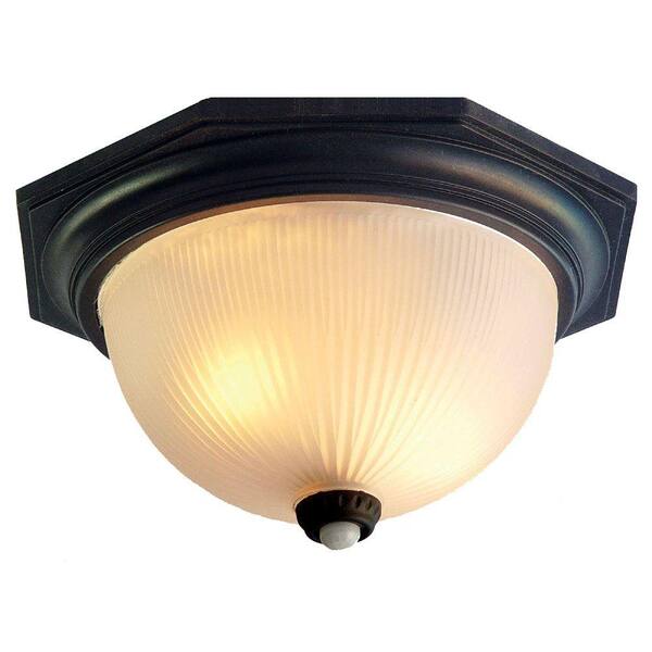 Acclaim Lighting Outer Banks Collection Ceiling-Mount 2-Light Outdoor Matte Black Fixture