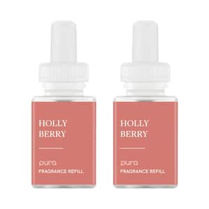 Holly Berry - Seasonal Home Fragrance Refill For Smart Fragrance Diffusers - Up to 120-Hours Per Vial - 2 Pack - Red