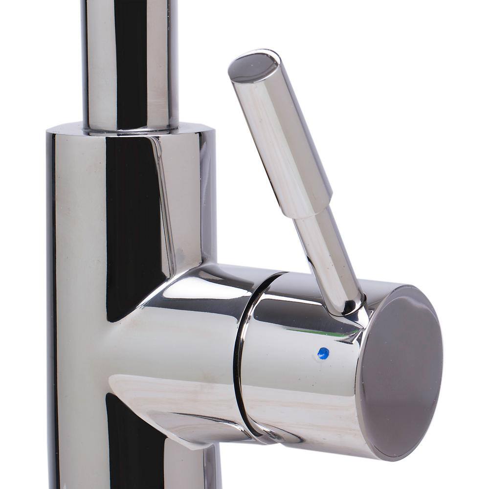 Polished Stainless Steel Pull Down Kitchen Faucet with Spray