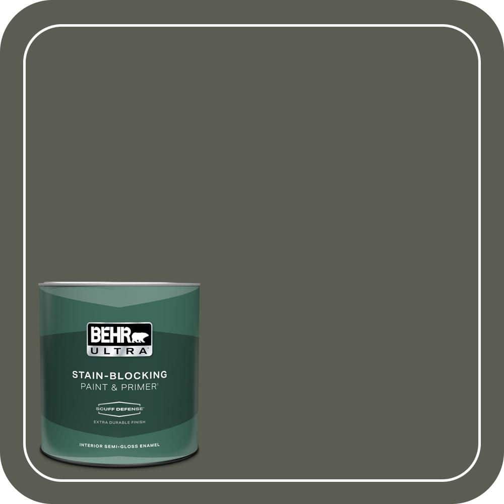 1 qt. #N380-7 Black Bamboo Extra Durable Semi-Gloss Enamel Interior Paint & Primer price history on PriceWatchPro