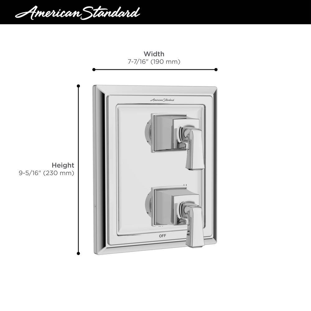 Polished Chrome 2-Handle Wall Mount Shower Diverter Trim