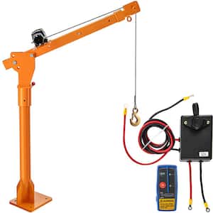 Truck Crane 2200 lbs. Davit Crane 360° Swivel Electric Crane with Wireless Remote Control for Lifting Goods in Factory