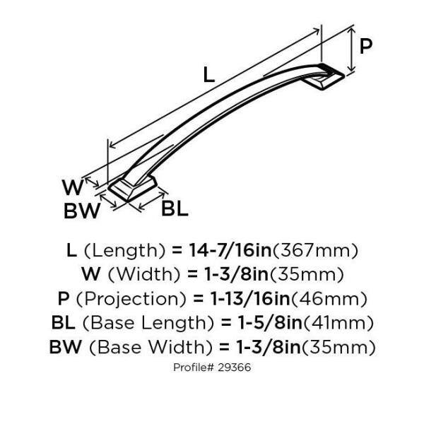 Black Bronze 12-Inch Traditional Appliance Pull with Mounting Hardware