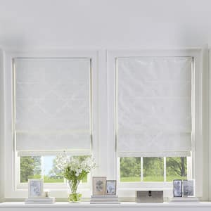 Cut-to-Size Ivory Cordless Room Darkening Energy-Efficient Polyester Roman Shades 29 in. W x 64 in. L