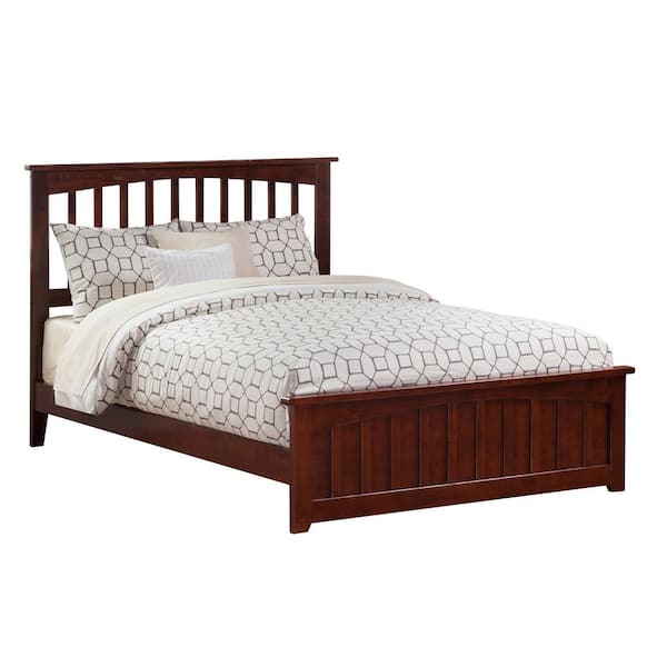 Atlantic Furniture Mission Walnut Queen, Mission Style Bed Frame Queen