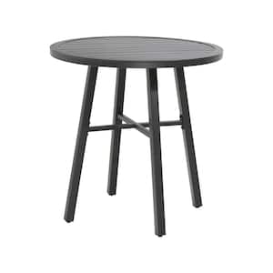 Round Metal Outdoor Side Table, Patio Bistro Coffee Table