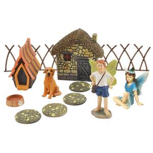 Friendly Companion Polyresin Fairy Garden Kit (14-Piece)