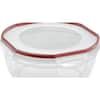 Sterilite 0 Ultra-Seal 4.7 Quart Bowl, Clear Lid & Base with Rocket Red  Gasket, 4-Pack