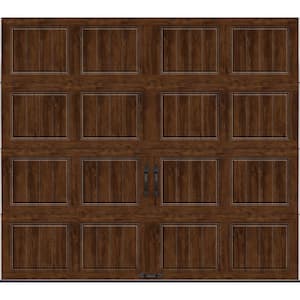 Gallery Collection 8 ft. x 7 ft. 18.4 R-Value Intellicore Insulated Solid Ultra-Grain Walnut Garage Door