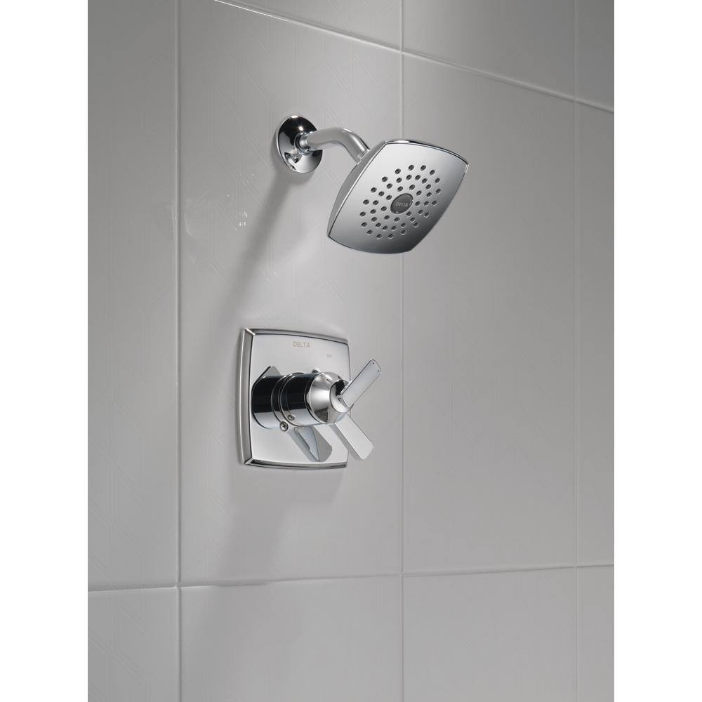 Modern Chrome Dual-Handle Wall-Mounted Shower Faucet Set