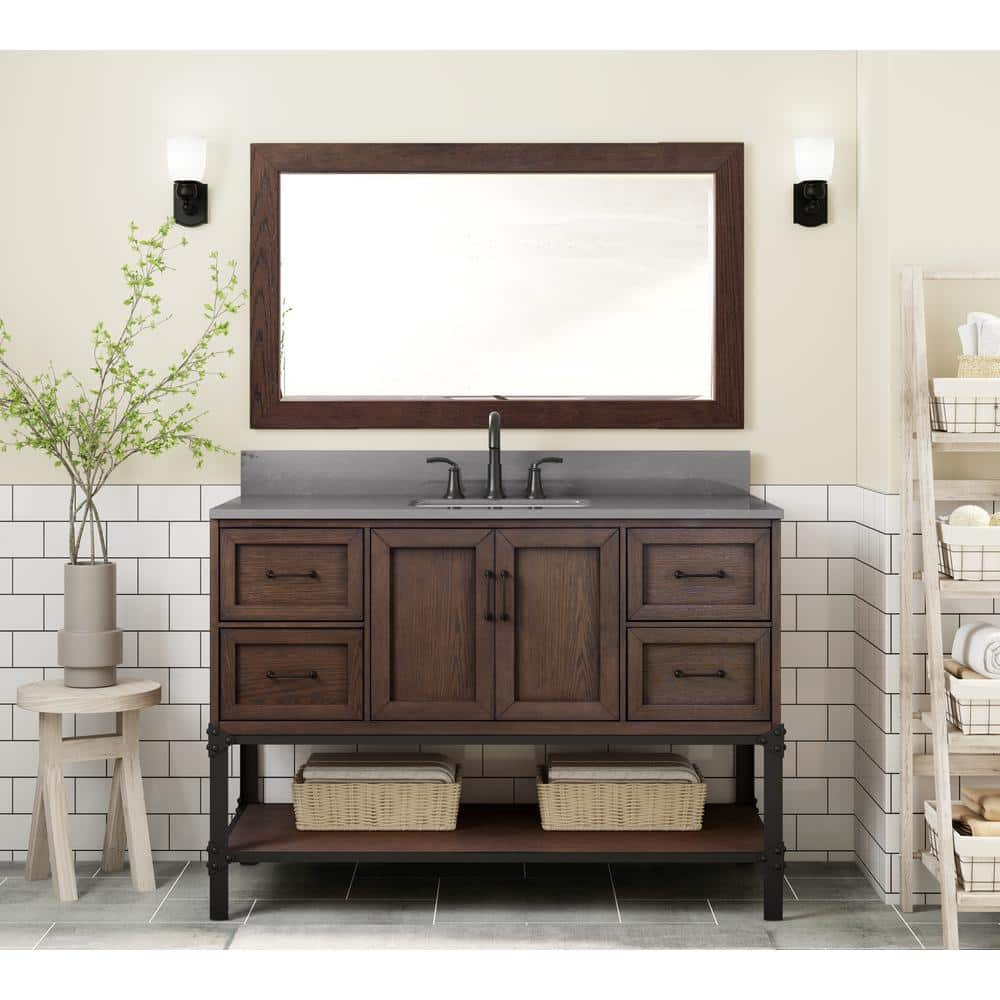 Dropship Modern Bathroom Mirror With Storage Shelf Rectangular