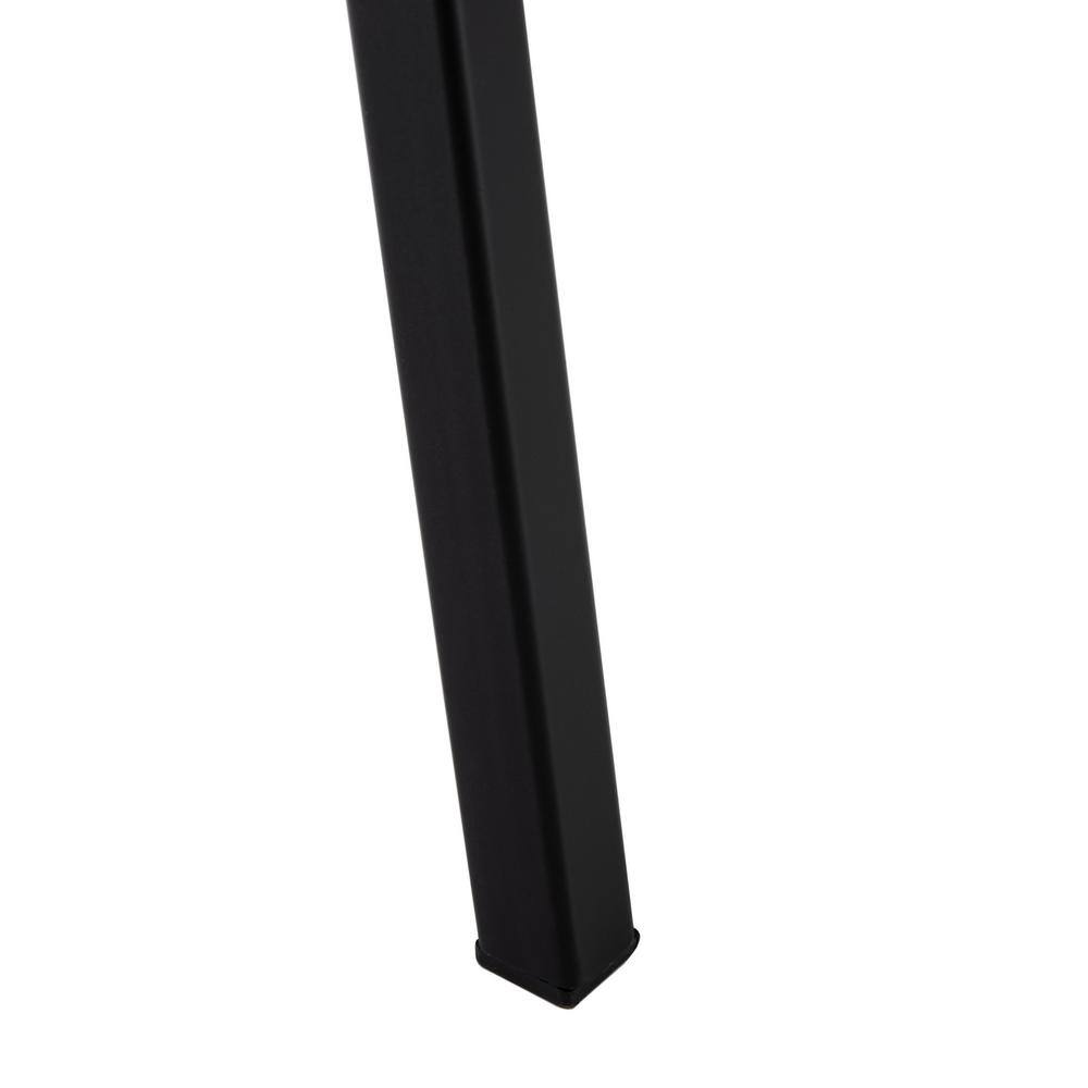 Lux Transitional Black & White Rectangular Console Table with Iron Legs