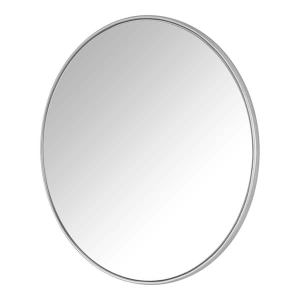 Home Decorators Collection Medium Round Silver Classic Accent Mirror (24 in. Diameter)