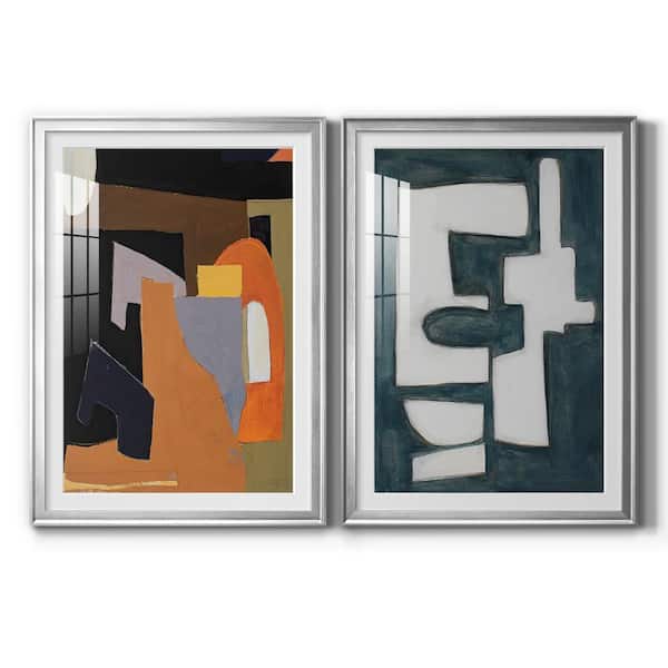 Wexford Home The Olive Press Rooom by Wexford Homes 2-Pcs Framed Abstract Paper Art Print 26.5 in. x 36.5 in.