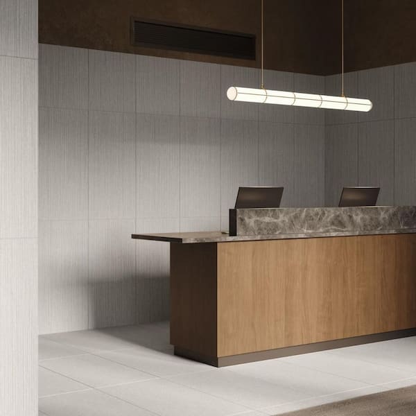 Vitaria Pleated Ivory White 4 in. x 0.35 in. Textured Matte Porcelain Wall Tile Sample