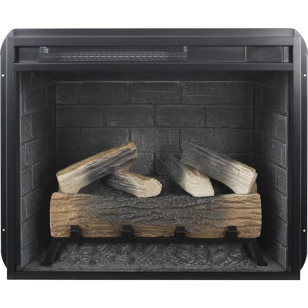 24 in. Infrared Electric Fireplace Insert 1500-Watt Heater for 400 sq. ft., 4-Flame Colors Remote Retrofit Upgrade