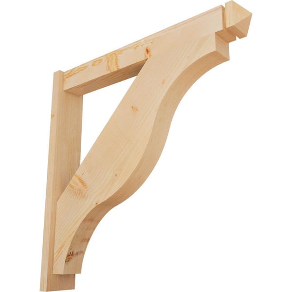 Ekena Millwork 6 in. x 36 in. x 36 in. Fuston Arts and Crafts Smooth Douglas Fir Outlooker