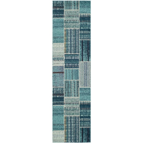 SAFAVIEH Monaco Multi 2 ft. x 8 ft. Striped Geometric Runner Rug