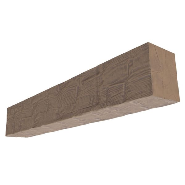 Ekena Millwork Heritage Timber Reclaimed Axed Cut 72 in. W x 7.5 in. D x 5.5 in. H Cap-Shelf Mantel