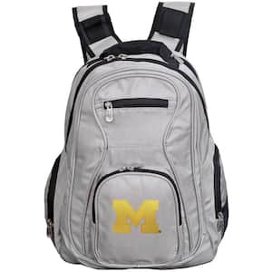 NCAA Michigan Wolverines 19 in. Gray Laptop Backpack
