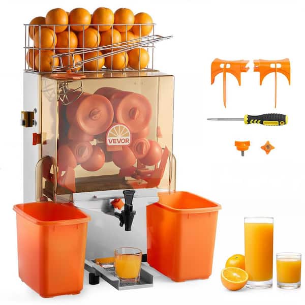 Commercial Orange Juicer Machine, 120W Electric Orange Juice Press, Stainless Steel Orange Squeezer for 20 per Minute