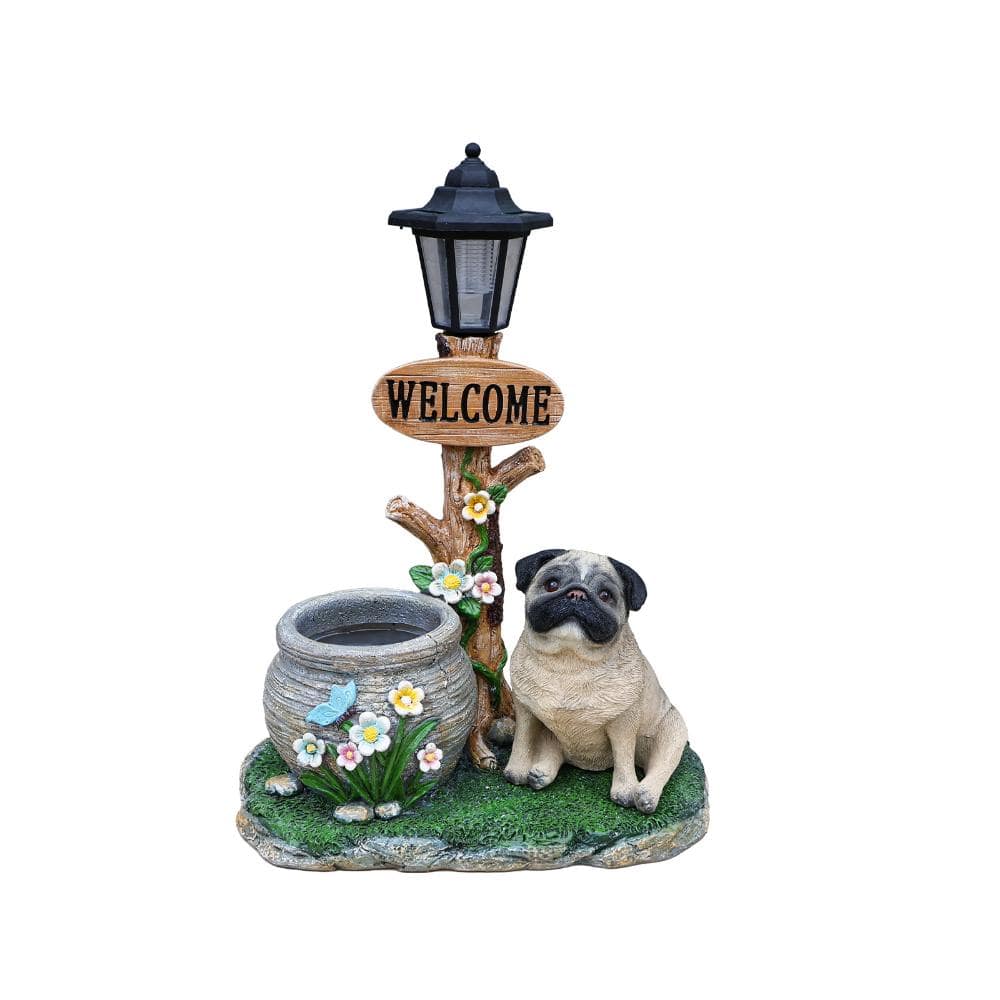 Classic Sitting Pug Dog Planter Statue, Indoor & Outdoor Decorative Planter price history on PriceWatchPro