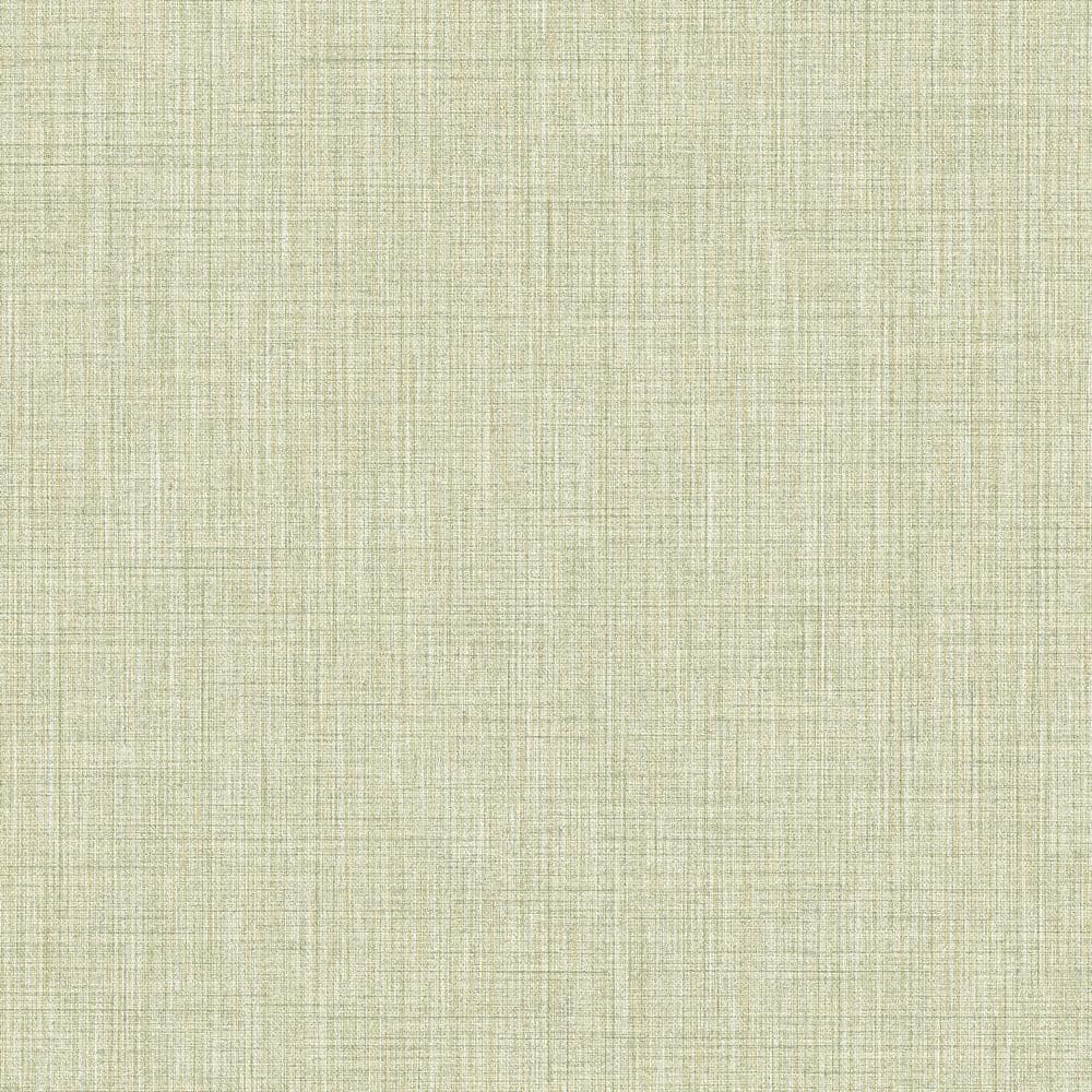 Italian Design Green Woven Texture Vinyl on Non-Woven Non-Pasted Wallpaper 