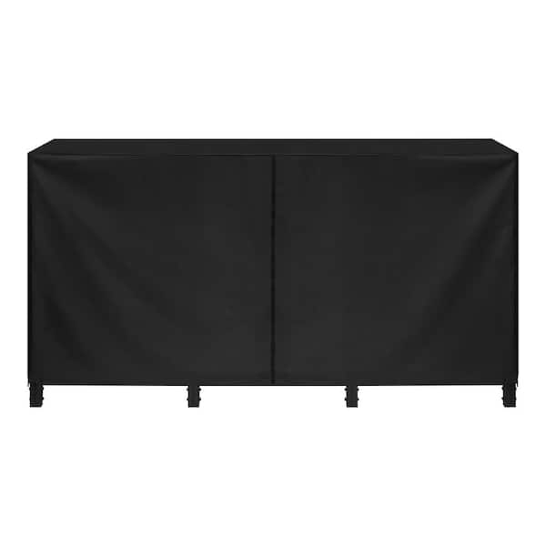 PRIVATE BRAND UNBRANDED 8 ft. Heavy-Duty Black Firewood Rack Cover