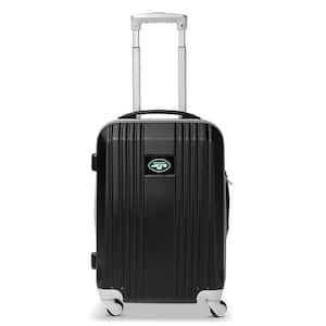 NFL New York Jets Black 21 in. Hardcase 2-Tone Luggage Carry-On Spinner Suitcase